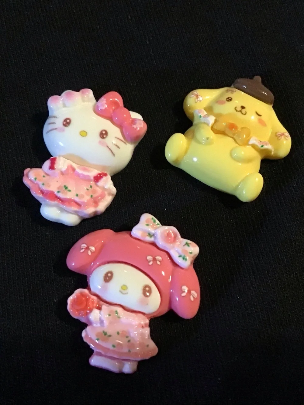 Set of six mini magnets with cute Sanrio characters